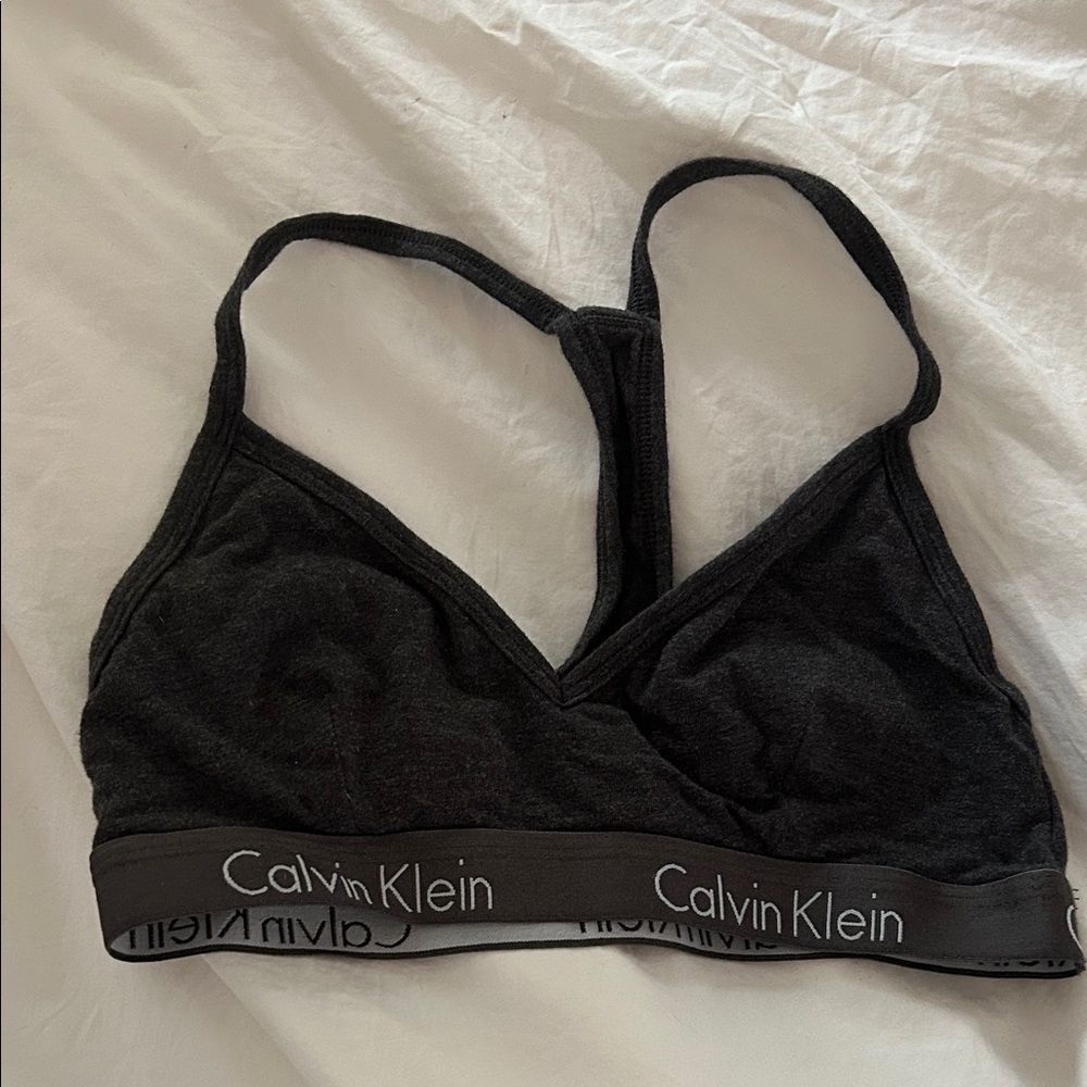 Calvin Klein Charcoal Gray Bralette
